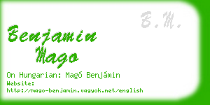 benjamin mago business card